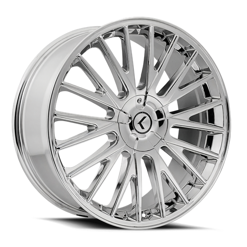 Kraze KR185 Double Down 20x8.5 / 5x112/120 BP / 38mm Offset / 73mm Hub Chrome Wheel