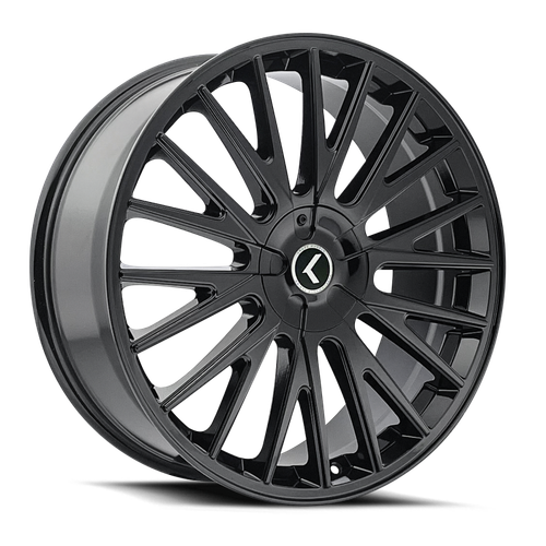 Kraze KR185 Double Down 17x8 / 5x112/120 BP / 38mm Offset / 74.1mm Hub Gloss Black Wheel