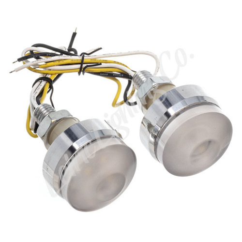 Letric Lighting Surface Indicators Lights Polished White/Amber