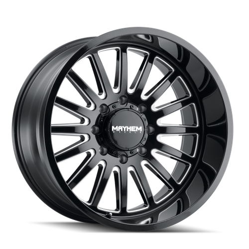 Mayhem 8114 Utopia 20x10 / 8x165.1 BP / -19mm Offset / 125.2mm Hub Black w/ Milled Spokes Wheel