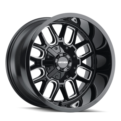 Mayhem 8107 Cogent 18x9 / 8x165.1 BP / 0mm Offset / 130.8mm Hub Gloss Black Milled Wheel