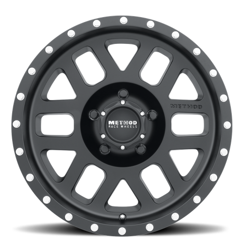 Method MR306 Mesh 17x8.5 0mm Offset 5x4.5 83mm CB Matte Black Wheel