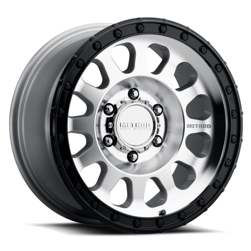 Method MR315 17x9 -12mm Offset 6x5.5 106.25mm CB Machined Wheel - Gloss Black Lip