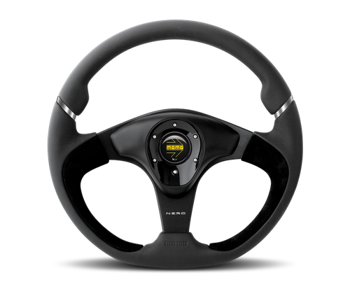 Momo Nero Steering Wheel 350 mm - Black Leather/Suede/Black Spokes