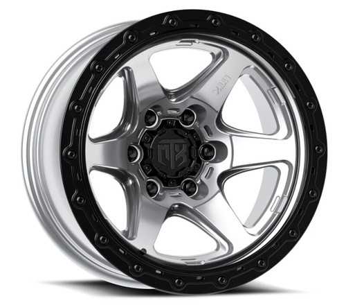 MTX Spitfire 6 Machined w/Black Ring 22x10in / 6x139.7 BP / -18mm Offset / 106.1mm Bore