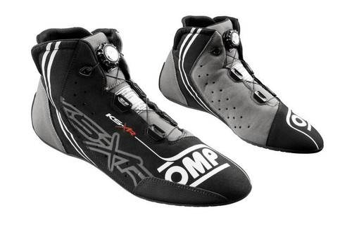OMP Kart Shoes KS-X FIA 8877-2022 Black/Grey/Fluo Yellow Size 37