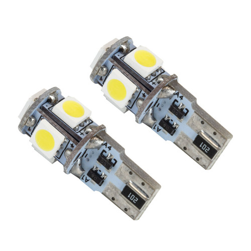 Oracle T10 5 LED 3 Chip SMD Bulbs (Pair) - Cool White