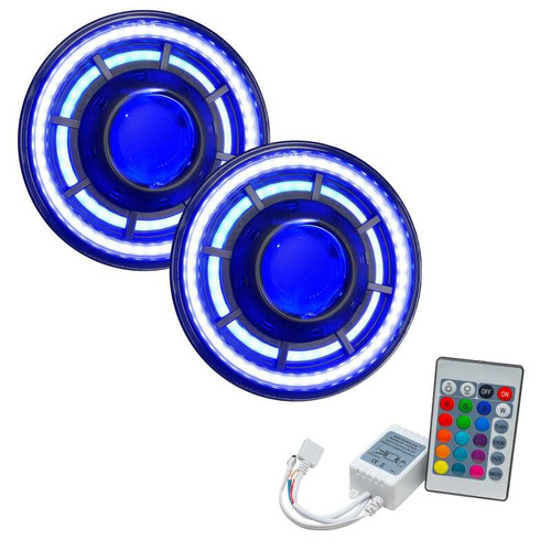 ORACLE Lighting 0718 Jeep Wrangler JK Oculus 7in ColorSHIFT Bi-LED Projector Headlights
