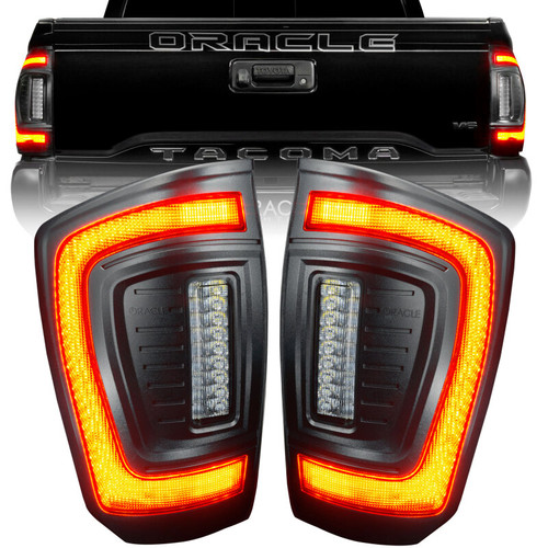 Oracle Lighting 16-23 Gen 3 Toyota Tacoma Black Series Flush Style LED Tail Lights