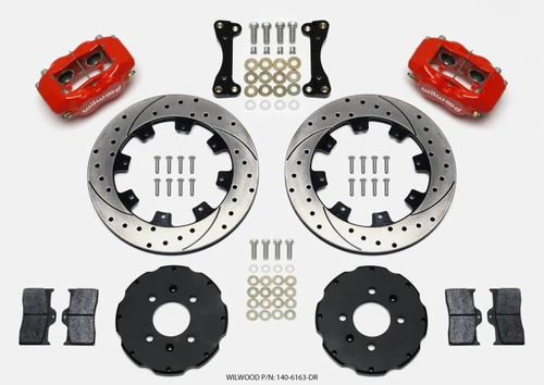 Wilwood Forged Dynalite Front Hat Kit 12.19in Drilled Red 94-01 Honda/Acura w/262mm Disc