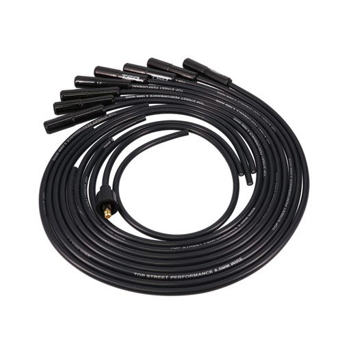 8.5mm Universal Ignition Wires with 90° Plug Boots - Black