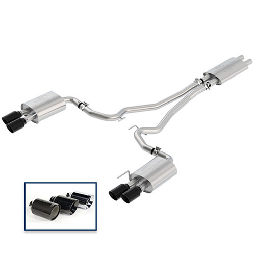2018-2023 Mustang GT 5.0L Cat-Back Touring Exhaust System With Black Chrome Tips (M-5200-M8TBA)