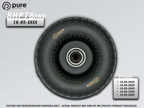 Pure Drivetrain 8HP76 High Performance Billet Race Torque Converter - 26/50 Stator - AWD