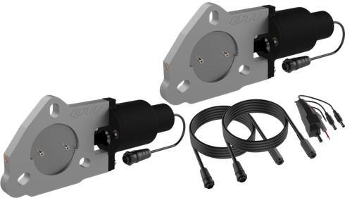 QTP 2.25in Bolt-On QTEC Dual Electric Cutout Valves - Pair