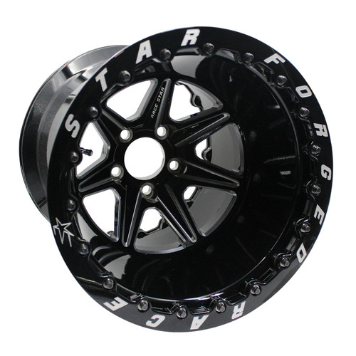 Race Star 72 ValStar 15x12 / 5x4.50BC / 5.5BS / 3.072in CB / Black w/Machined Accents Wheel