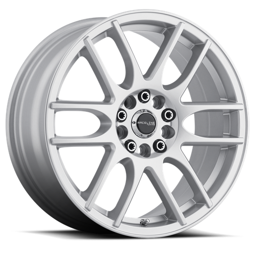 Raceline 141S Mystique 18x7.5in / 5x108/5x114.3 BP / 42mm Offset / 72.62mm Bore - Gloss Silver Wheel
