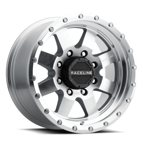 Raceline 935MC Defender 17x9in / 8x170 BP / -12mm Offset / 130.81mm Bore - Machined Wheel