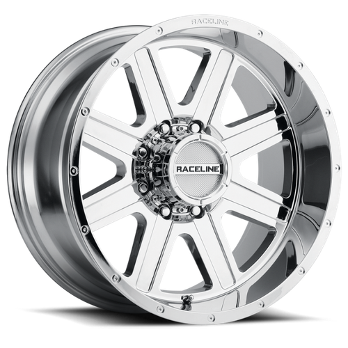 Raceline 940C Hostage 16x8in / 8x170 BP / 0mm Offset / 125.2mm Bore - Chrome Wheel