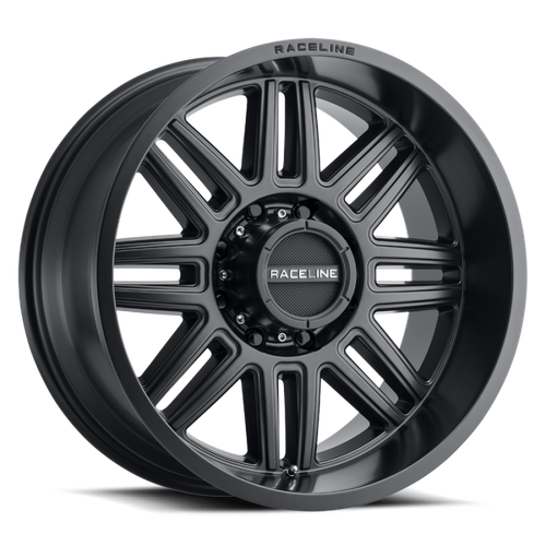Raceline 948B Split 18x9in / 8x165.1 BP / -12mm Offset / 125.2mm Bore - Satin Black Wheel