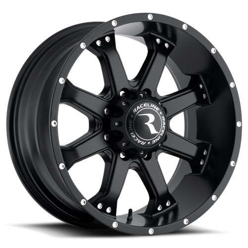 Raceline 991B Assault 17x9in / 6x139.7 BP / 25mm Offset / 106.1mm Bore - Satin Black Wheel