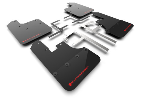 Rally Armor 19-25 Jeep Gladiator JT (Incl. Overland/Sport/Sport S) Black Mud Flap w/Red Logo