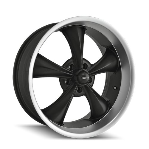 Ridler 695 17x8 / 5x114.3 BP / 0mm Offset / 83.82mm Hub Matte Black Machined Wheel