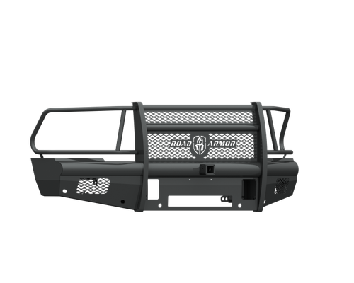 Road Armor 10-18 Dodge 2500 Vaquero Front Bumper Full Guard 2in Receiver - Tex Blk
