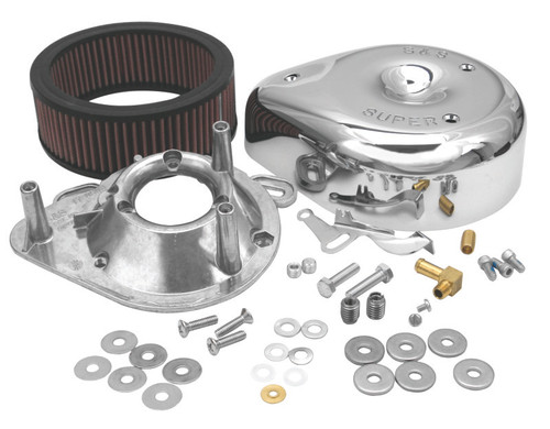 S&S Cycle 84-92 BT/86-90 Sportster Models Teardrop Chrome Air Cleaner Cover for S&S Super E/G Carb