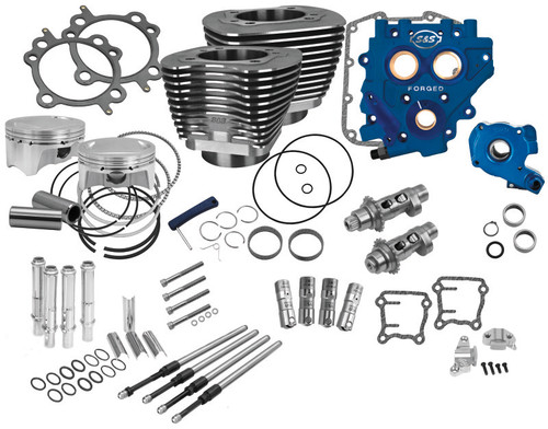 S&S Cycle 07-17 BT 110in Power Package - Wrinkle Black