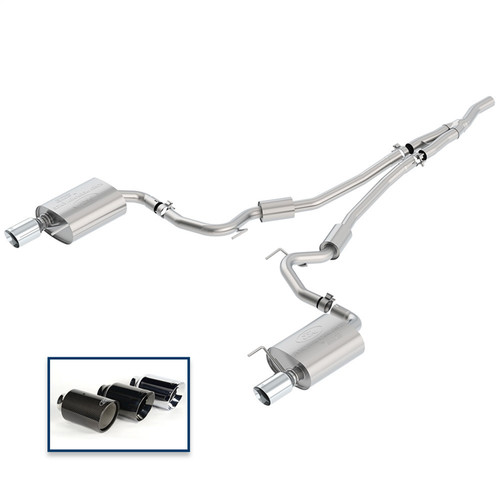 2015-2023 Mustang 2.3L EcoBoost Cat-Back Sport Exhaust System With Chrome Tips (M-5200-M4SCA)