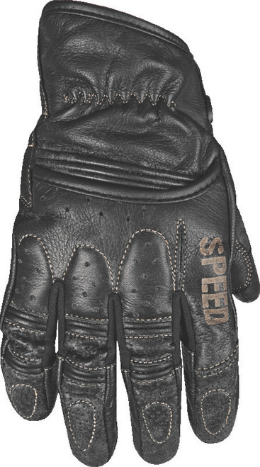 Speed and Strength Rust and Redemption Leather Gloves Black - XL