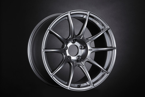 SSR GTX01 18x10.5 5x114.3 15mm Offset Dark Silver Wheel Evo X / G35 / 350z / 370z