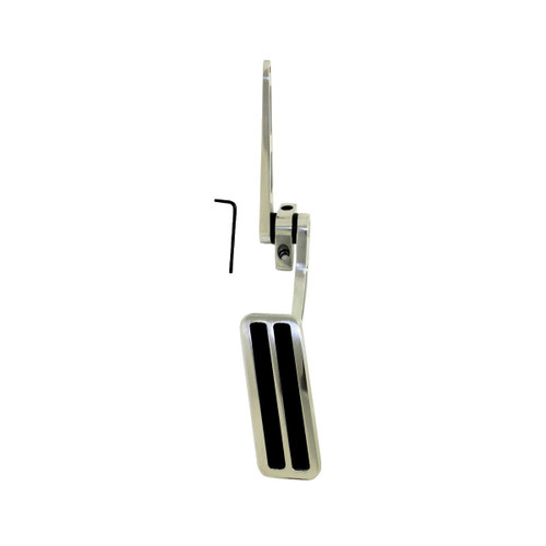 1 3/4" x 4 5/8" Firewall Mounted Polished Aluminum Gas Pedal