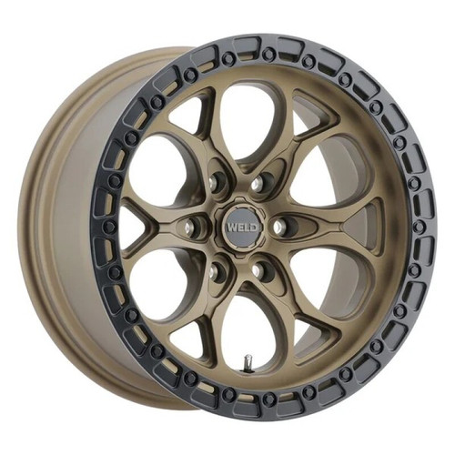 Weld Ledge 6 18x9 / 6x135 / ET -12 / BS 4.51 - Satin Bronze w/ Satin Black Ring