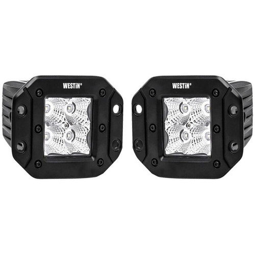 Westin FM4Q 3W Osram w/mounting hardware and pigtail connectors (set of 2) - Black