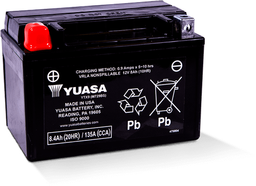 Yuasa YTX9 Maintenance Free AGM 12-Volt Battery