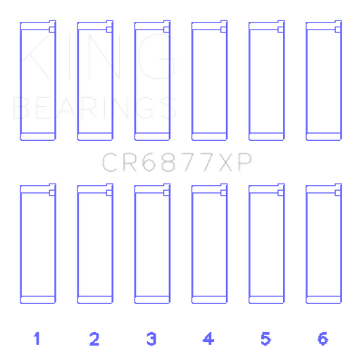 King Engine Bearings BMW S54B32 (Size +.50mm) Connecting Rod Bearing Set