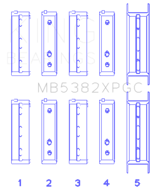 King Subaru EJ20/EJ22/EJ25 Including Turbo pMaxKote Performance Main Bearing Set - Size +.026mm