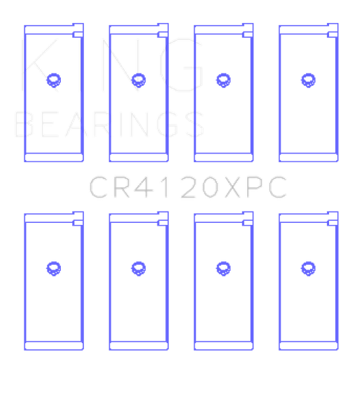 King Engine Bearings Mitsubishi 4G63/4G64 Coated Connecting Rod Bearing Set of 4 - Size +.026mm