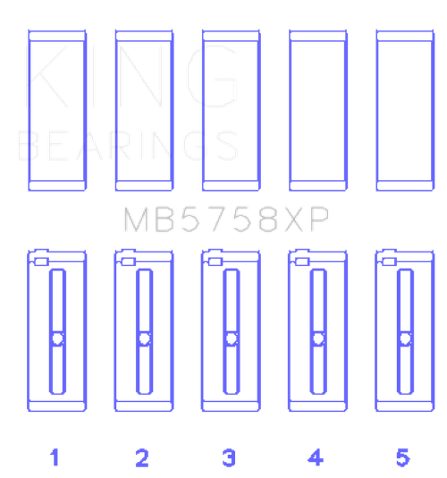 King Engine Bearings Peugeot EP6 1.6L/BMW N14B16C Main Bearing Set - Size STD
