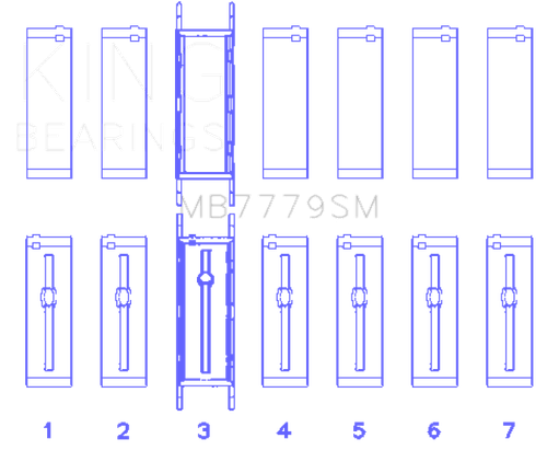 King Engine Bearings BMW B58B30A (Size 0.50 Oversized) Main Bearing Set
