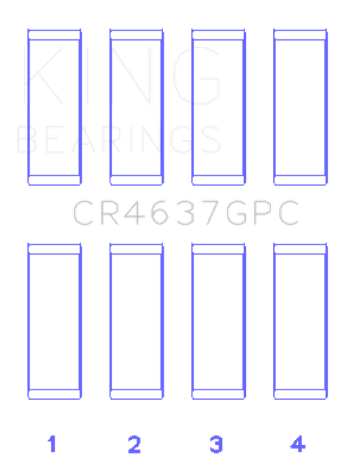 King Engine Bearings Audi BYT/ CDNC/ CCZD/ CPSA (Size 0.26) Connecting Rod Bearing Set