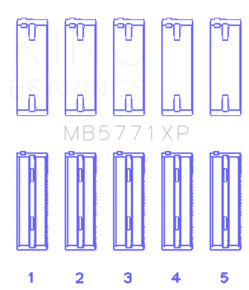King Engine Bearings Hyundai G4KF Main Bearing Set - Size +0.25mm
