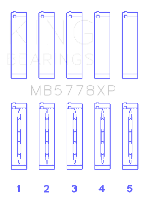 King Engine Bearings Audi BYT/ CDNC/ CCZD/ CPSA (Size 0.26) Main Bearing Set