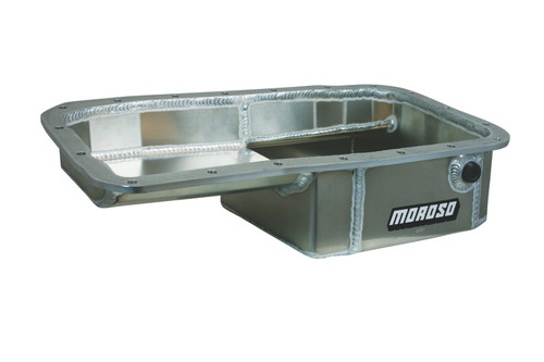 Moroso Acura/Honda 1.6L B16A3 Kicked Out Drag Race Baffled 5qt 5-5/8in Aluminum Oil Pan