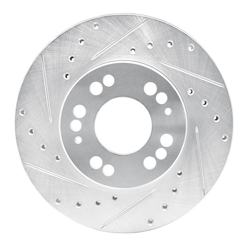 R1 1991-2004 Dodge STEALTH Front Left Drilled & Slotted Silver Brake Rotor