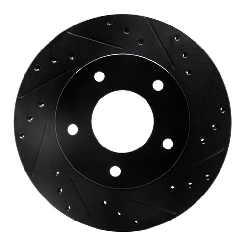 R1 77-80 Buick LeSabre Rear Right Drilled & Slotted Black Brake Rotor