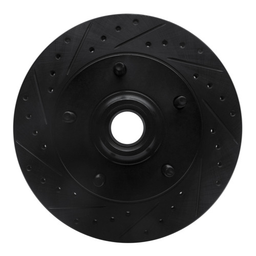R1 73-93 Ford E-150 Econoline Front Left Drilled & Slotted Black Brake Rotor