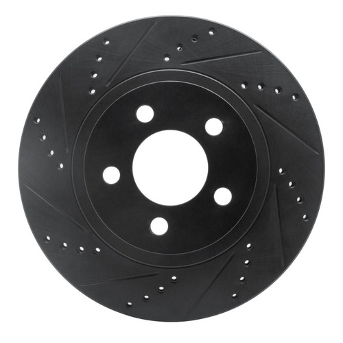 R1 01-11 Ford Ranger (USA/Canada) Front Left Drilled & Slotted Black Brake Rotor