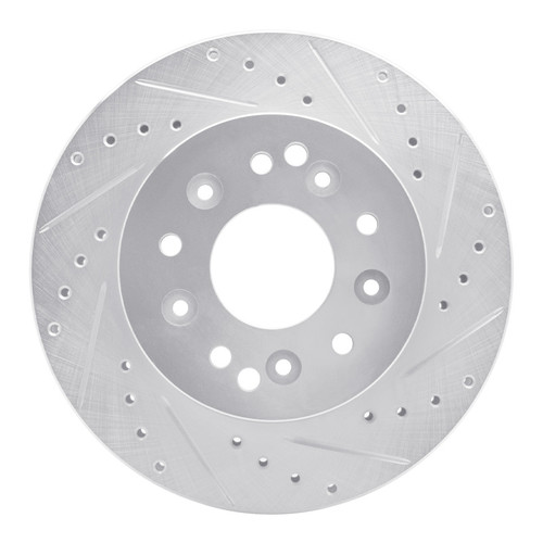R1 63-82 Chevrolet Corvette Front/Rear Right Drilled & Slotted Silver Brake Rotor